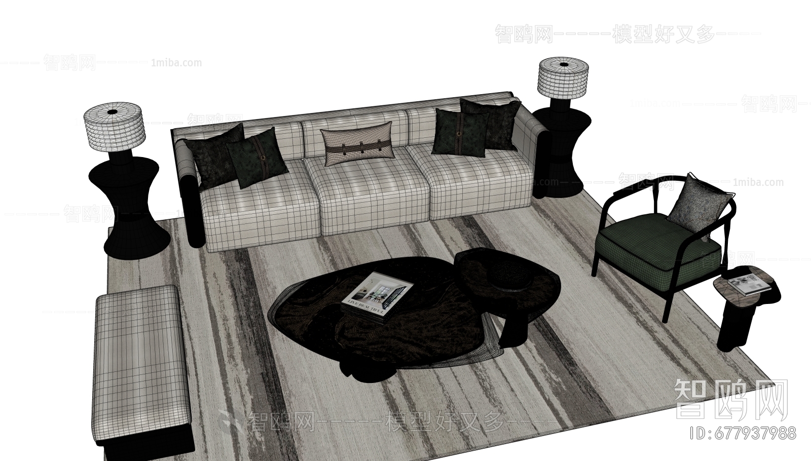 New Chinese Style Sofa Combination