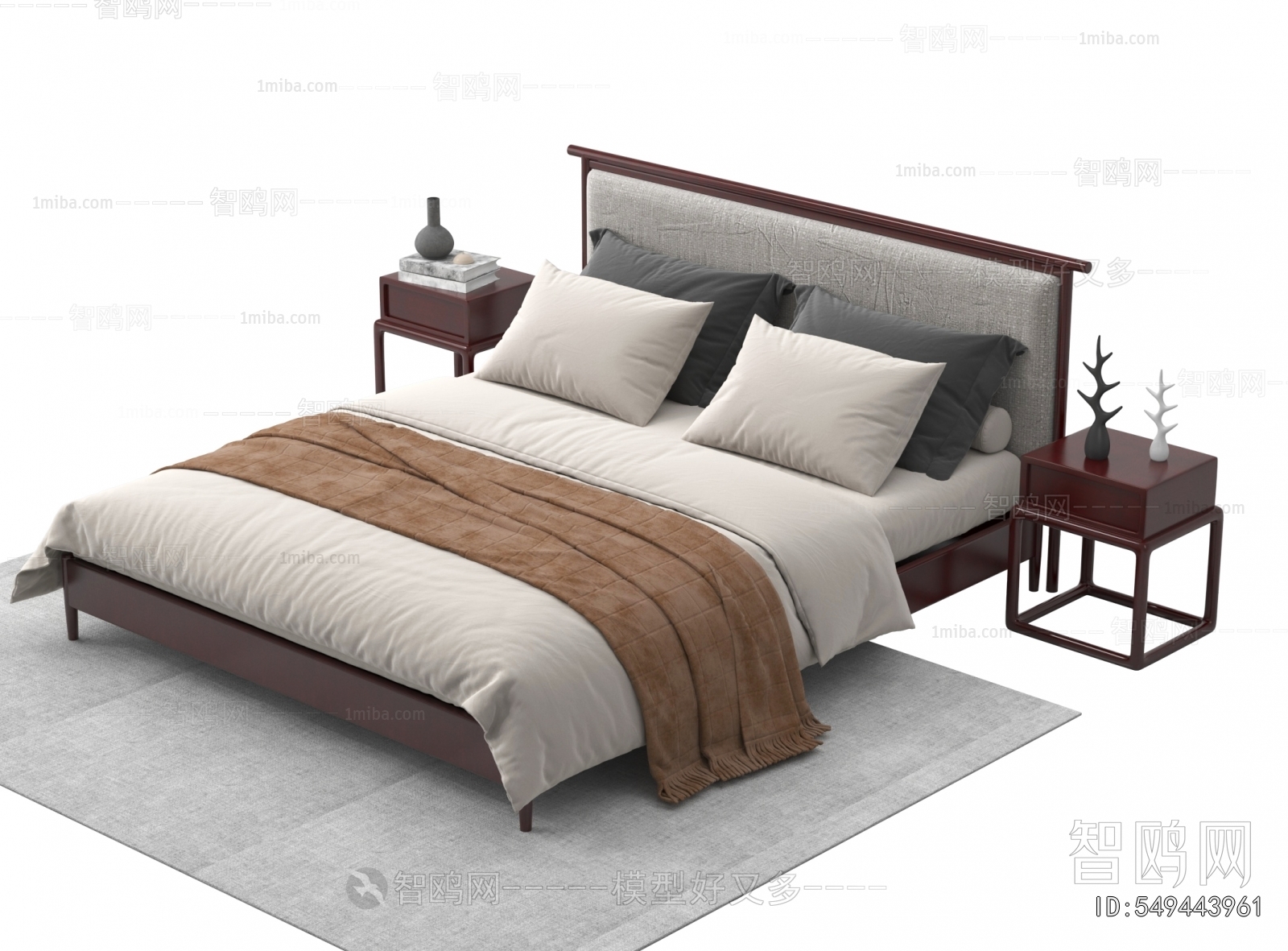 New Chinese Style Double Bed