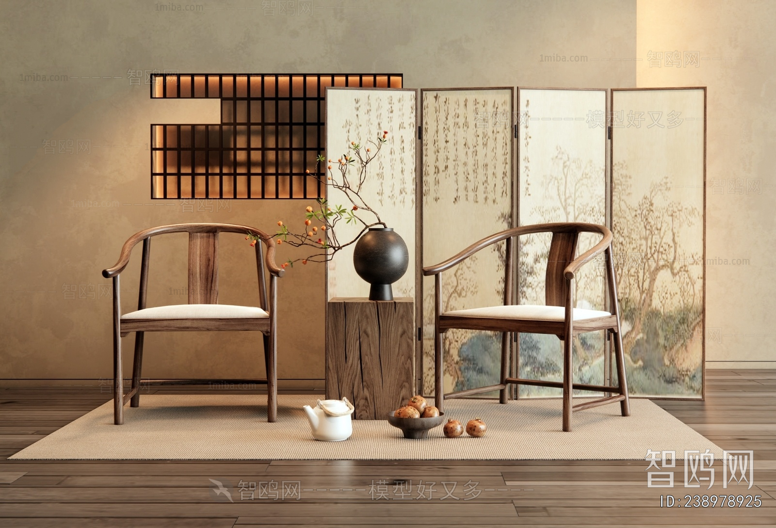 New Chinese Style Lounge Chair