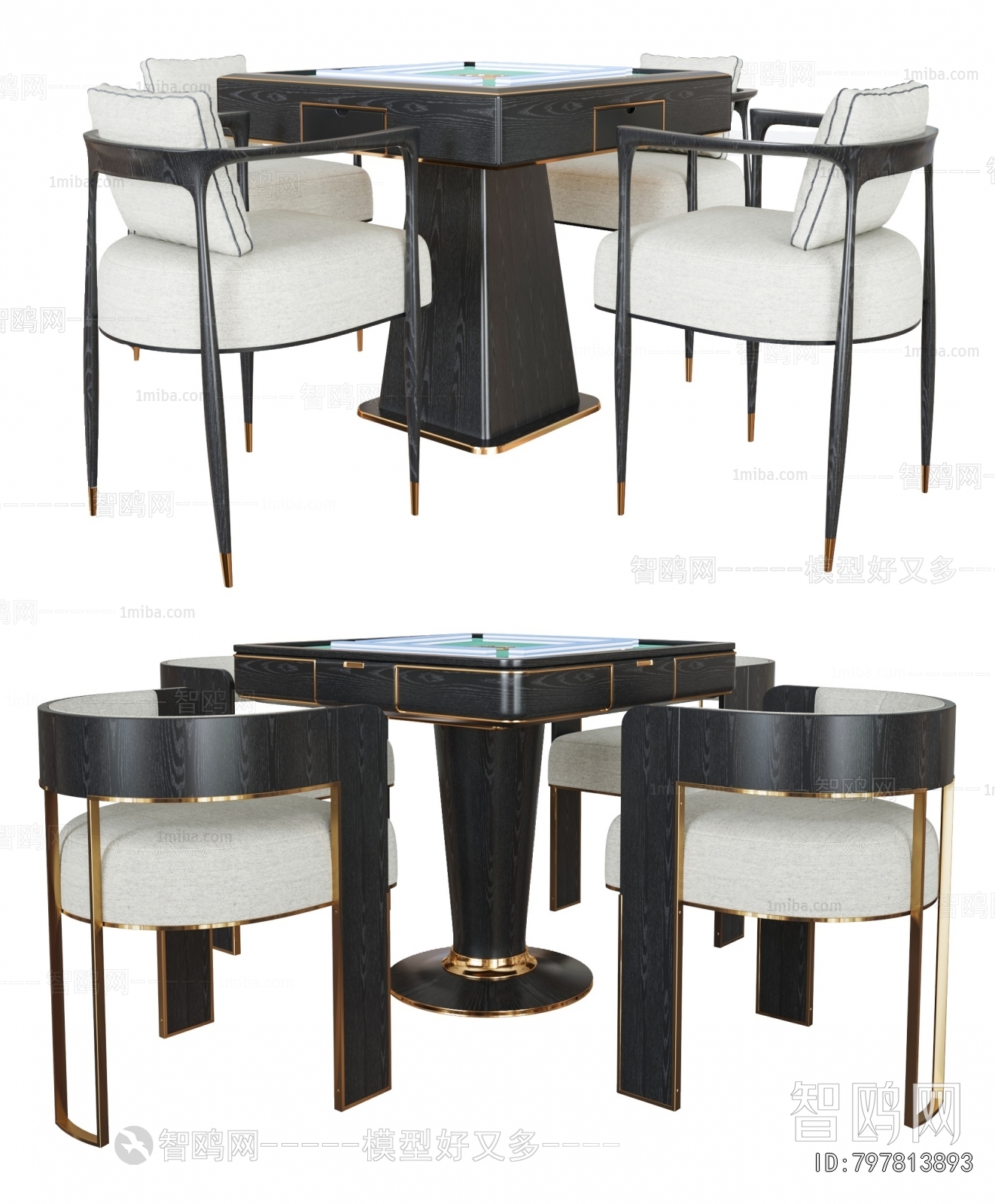Modern Mahjong Tables And Chairs