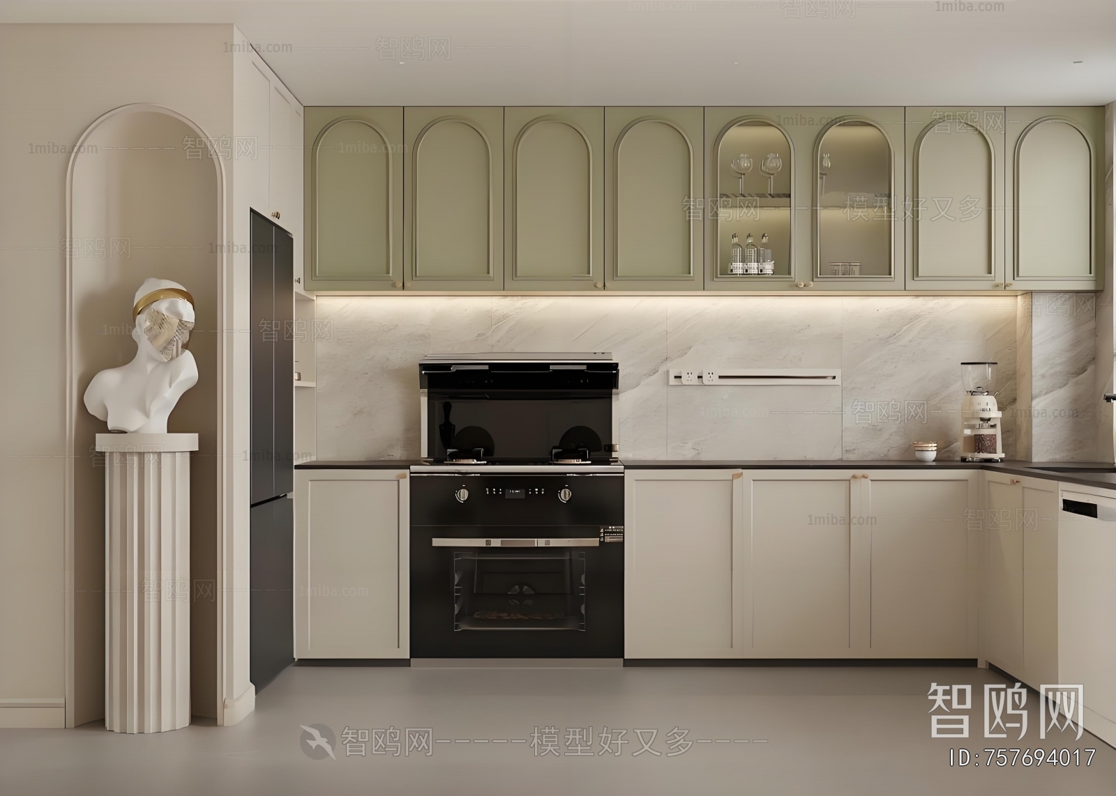 French Style Open Kitchen