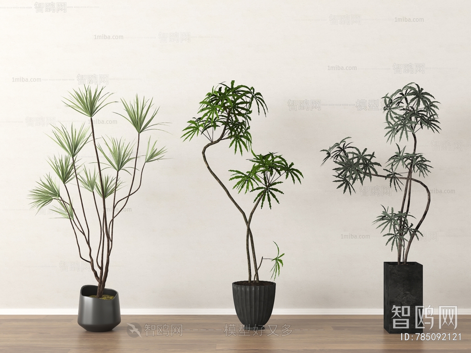 Modern Ground Green Plant Potted Plants