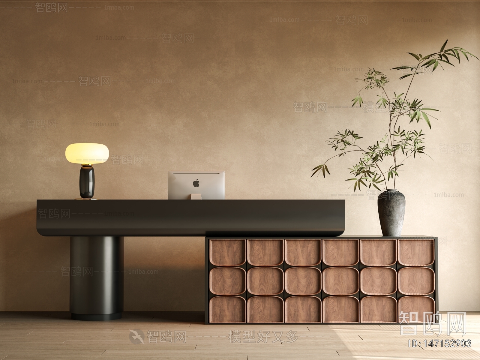 Wabi-sabi Style Reception Desk