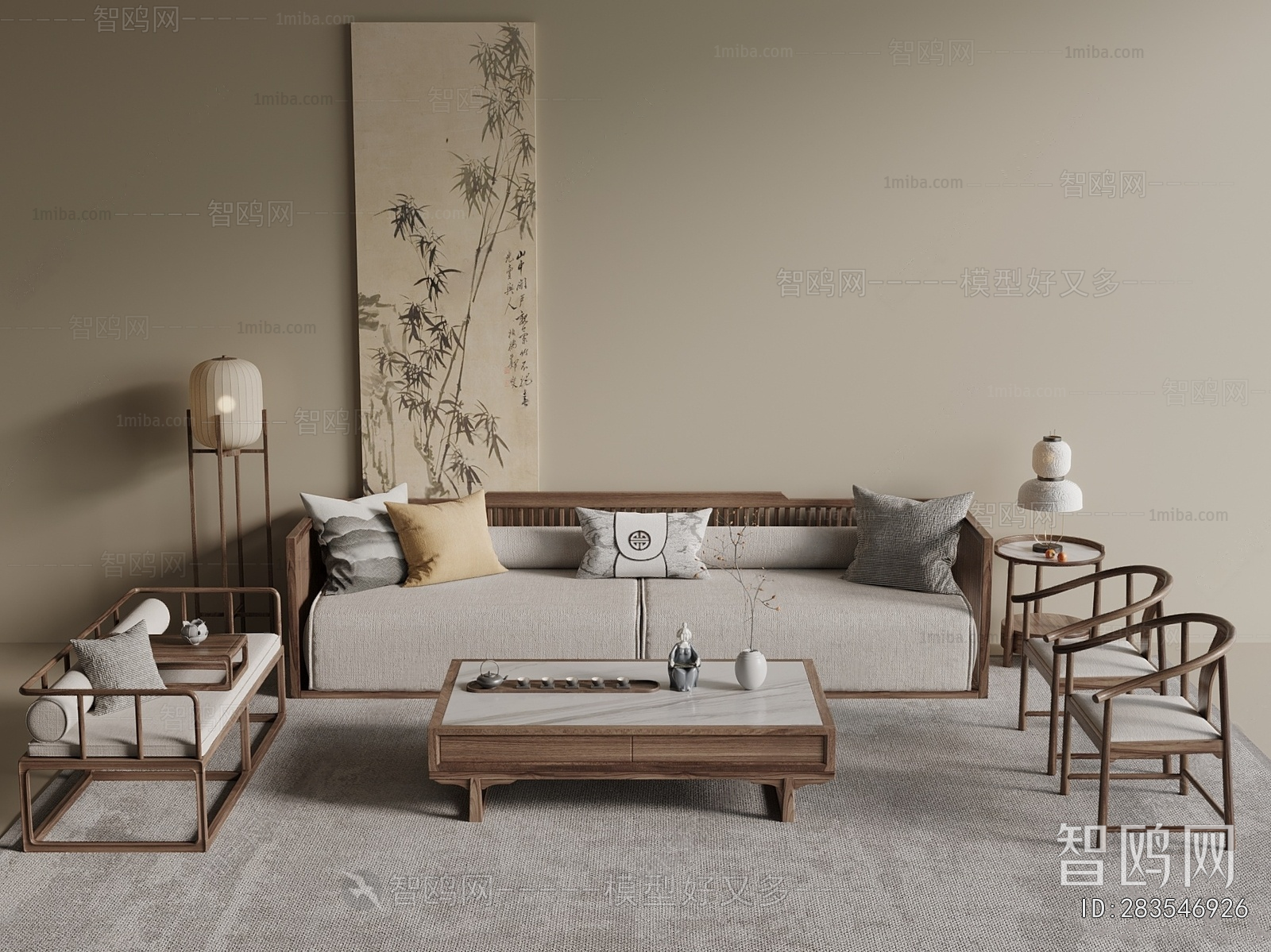 New Chinese Style Sofa Combination