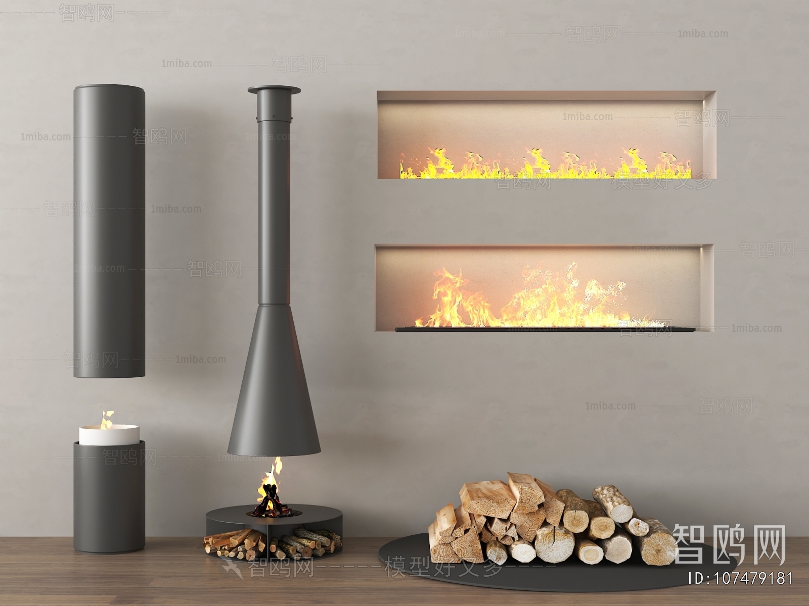 Modern Electronic Fireplace