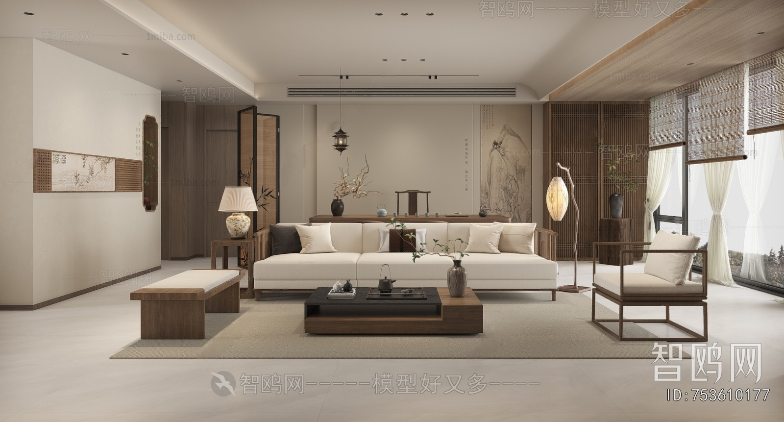 New Chinese Style A Living Room