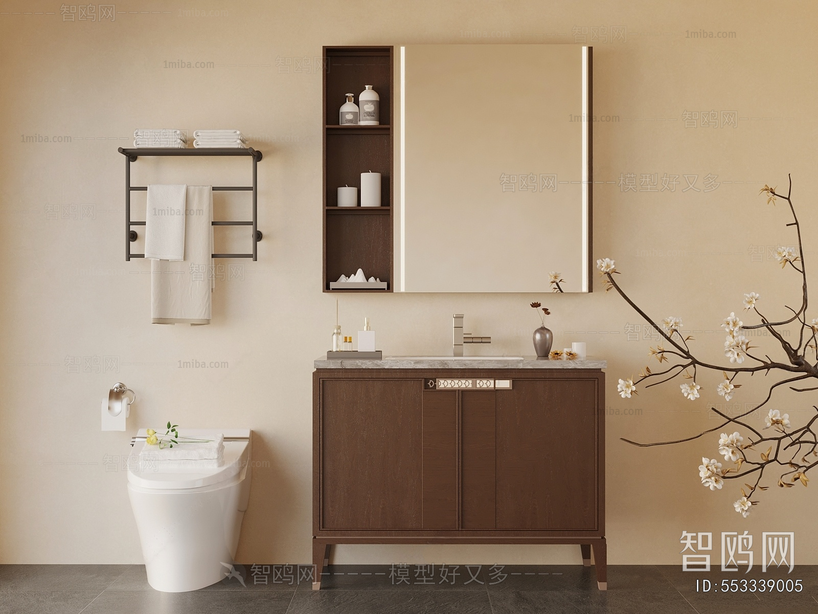 New Chinese Style Bathroom Cabinet