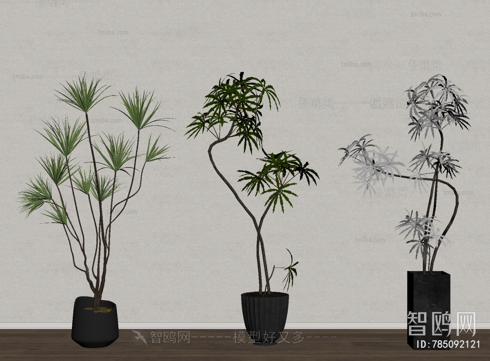 Modern Ground Green Plant Potted Plants