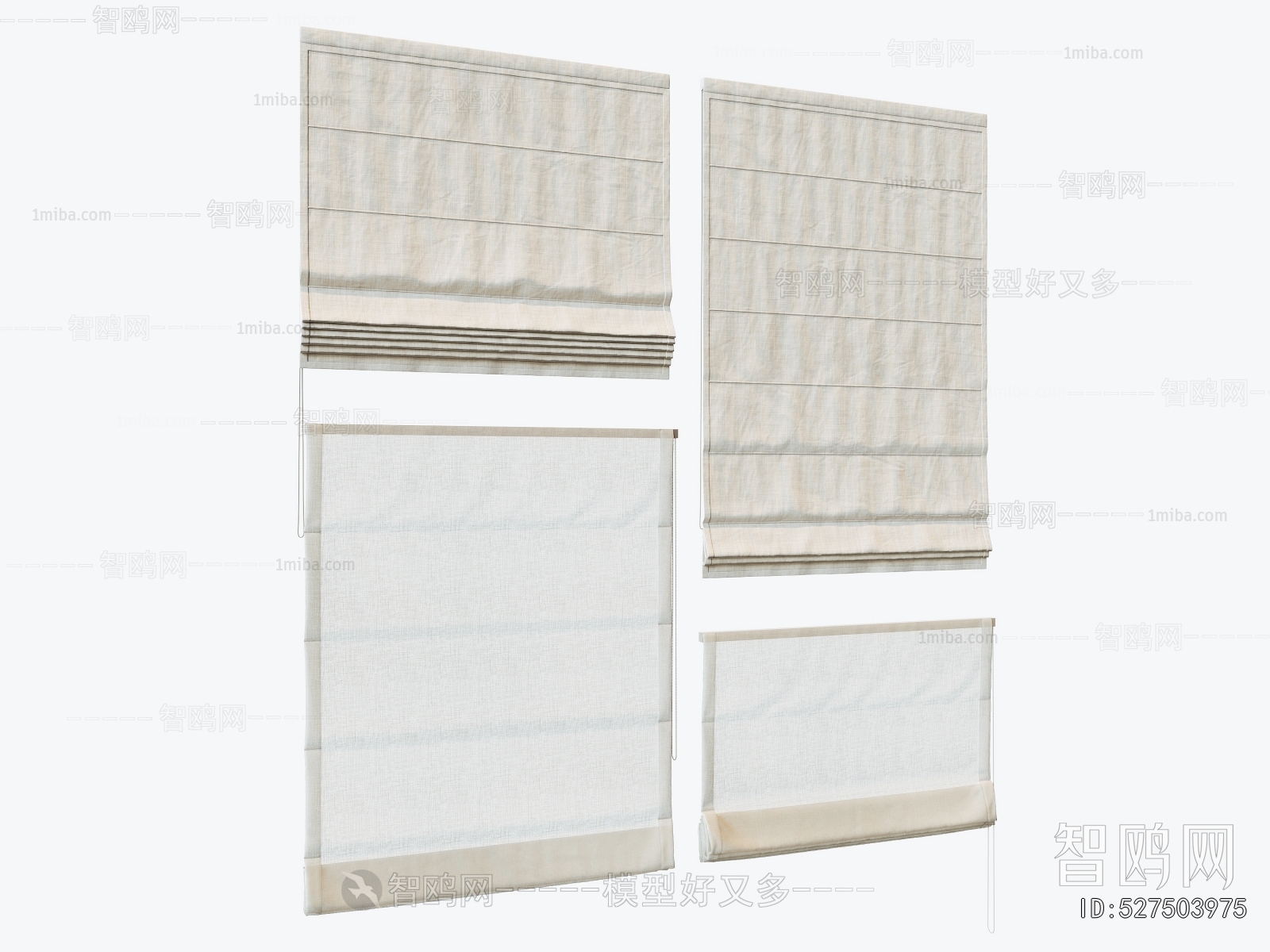 New Chinese Style Roman Curtain