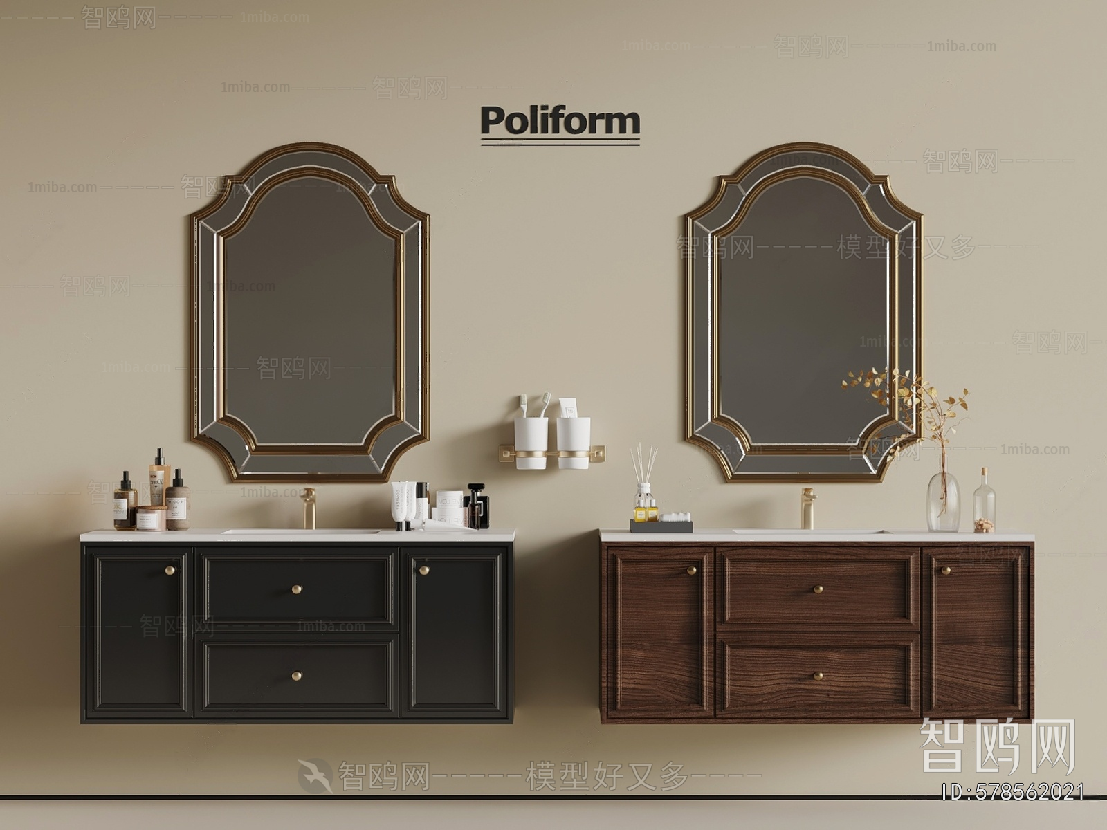 French Style Bathroom Cabinet