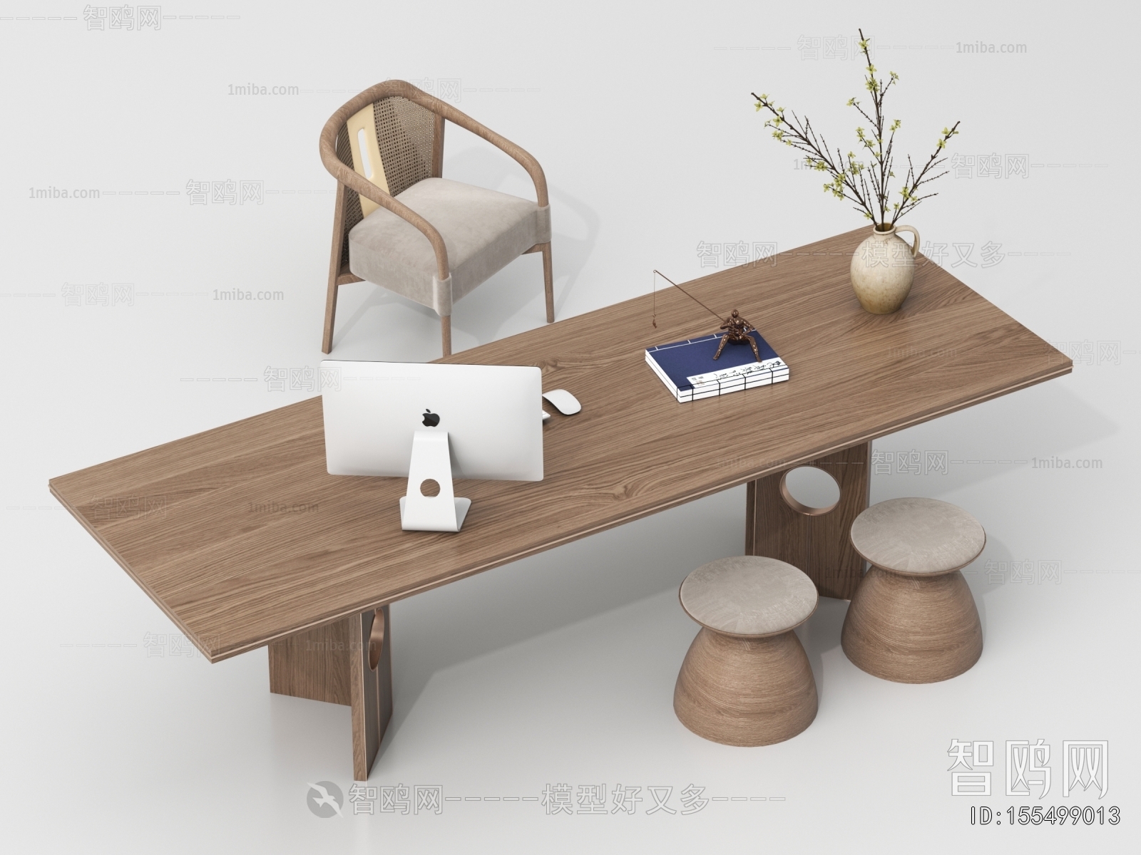New Chinese Style Computer Desk And Chair