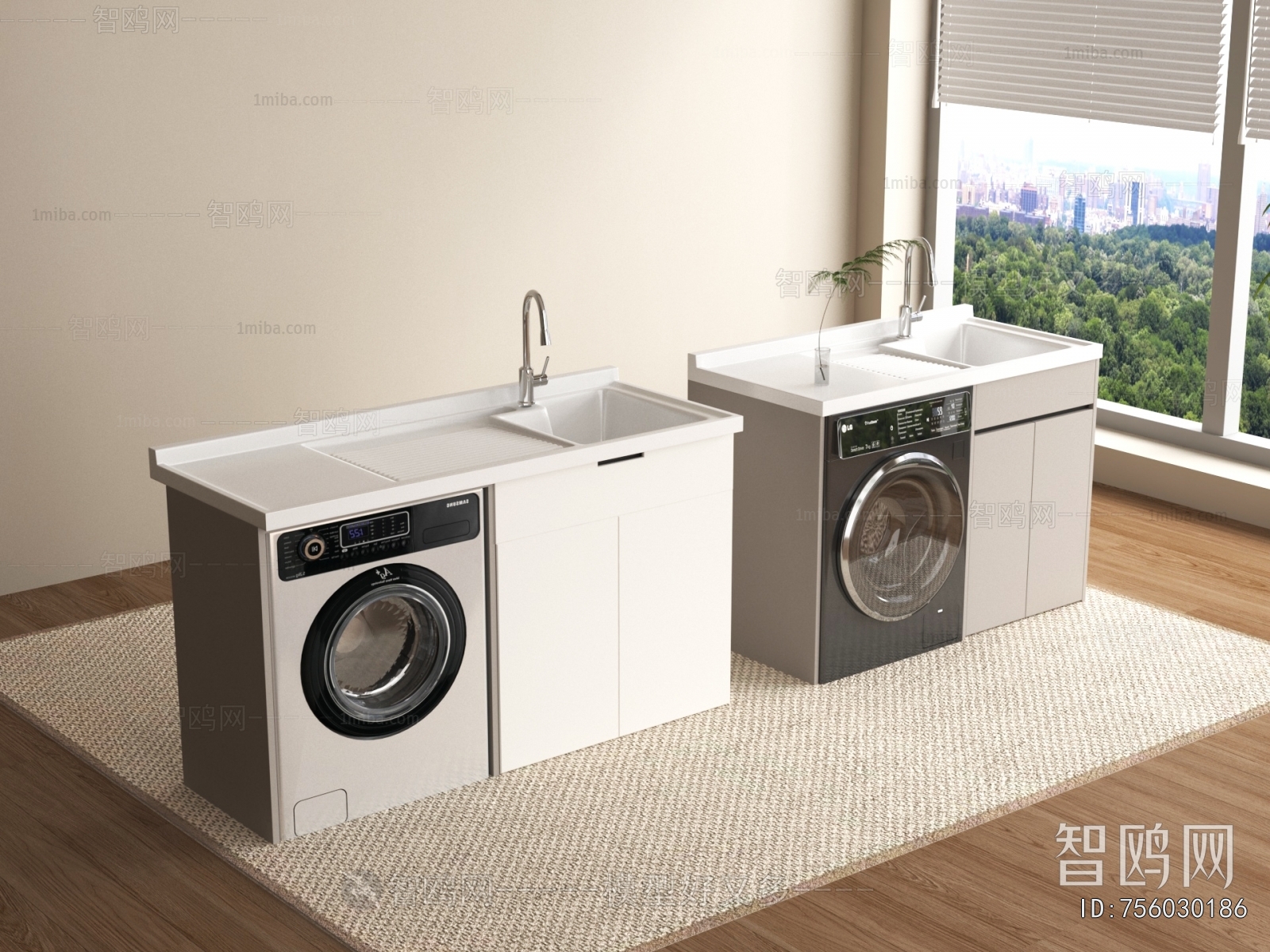 Modern Laundry Cabinet