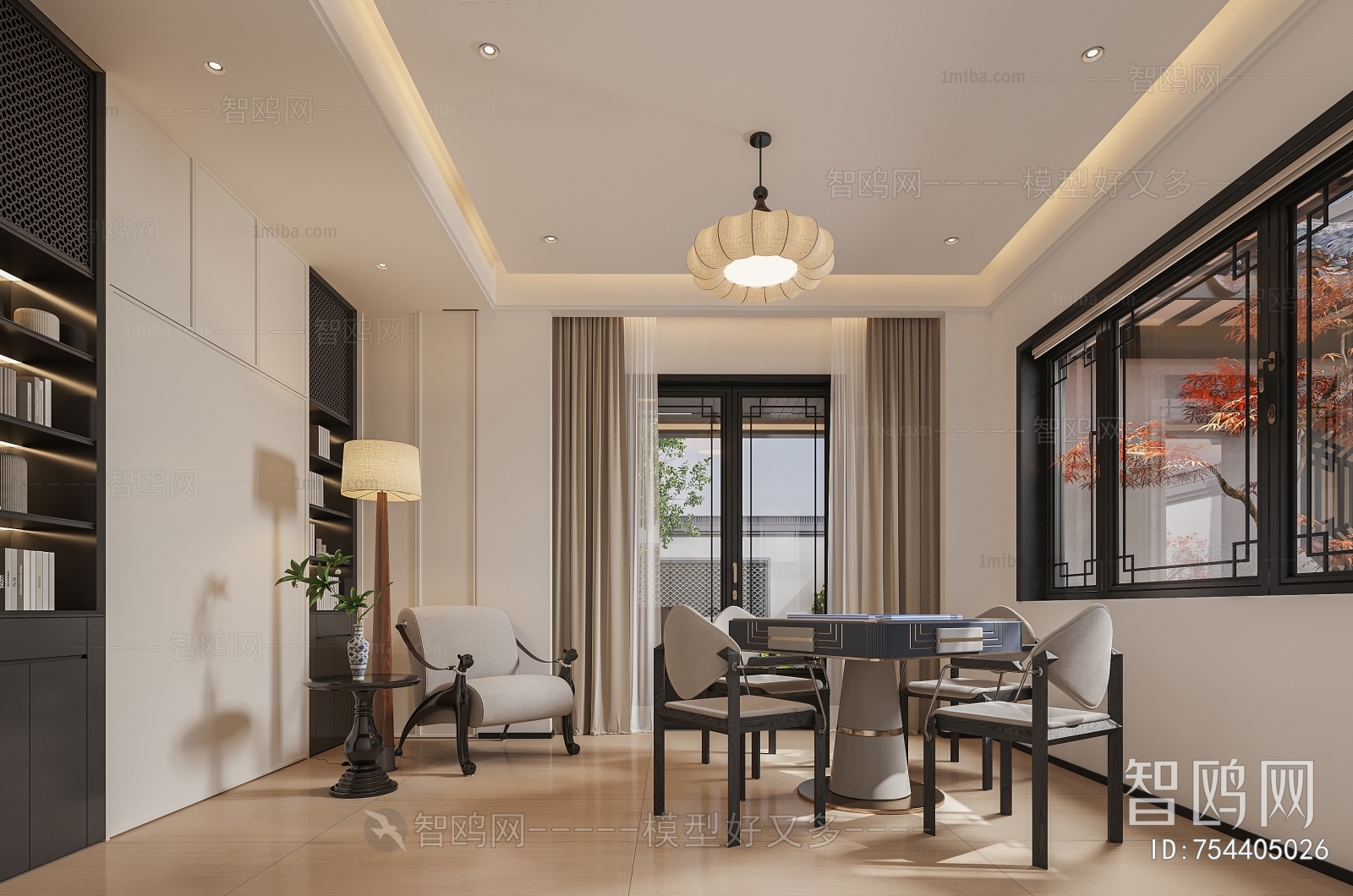 New Chinese Style Chess And Card Room