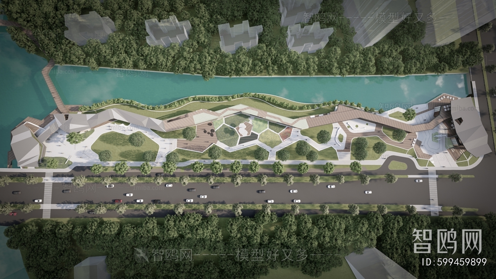 Modern Architectural Bird's-eye View Planning