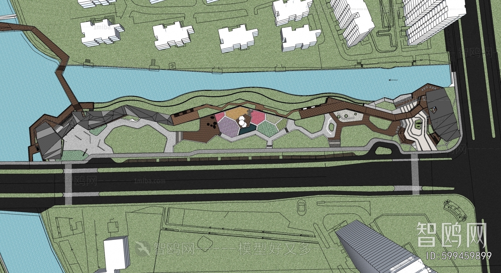 Modern Architectural Bird's-eye View Planning