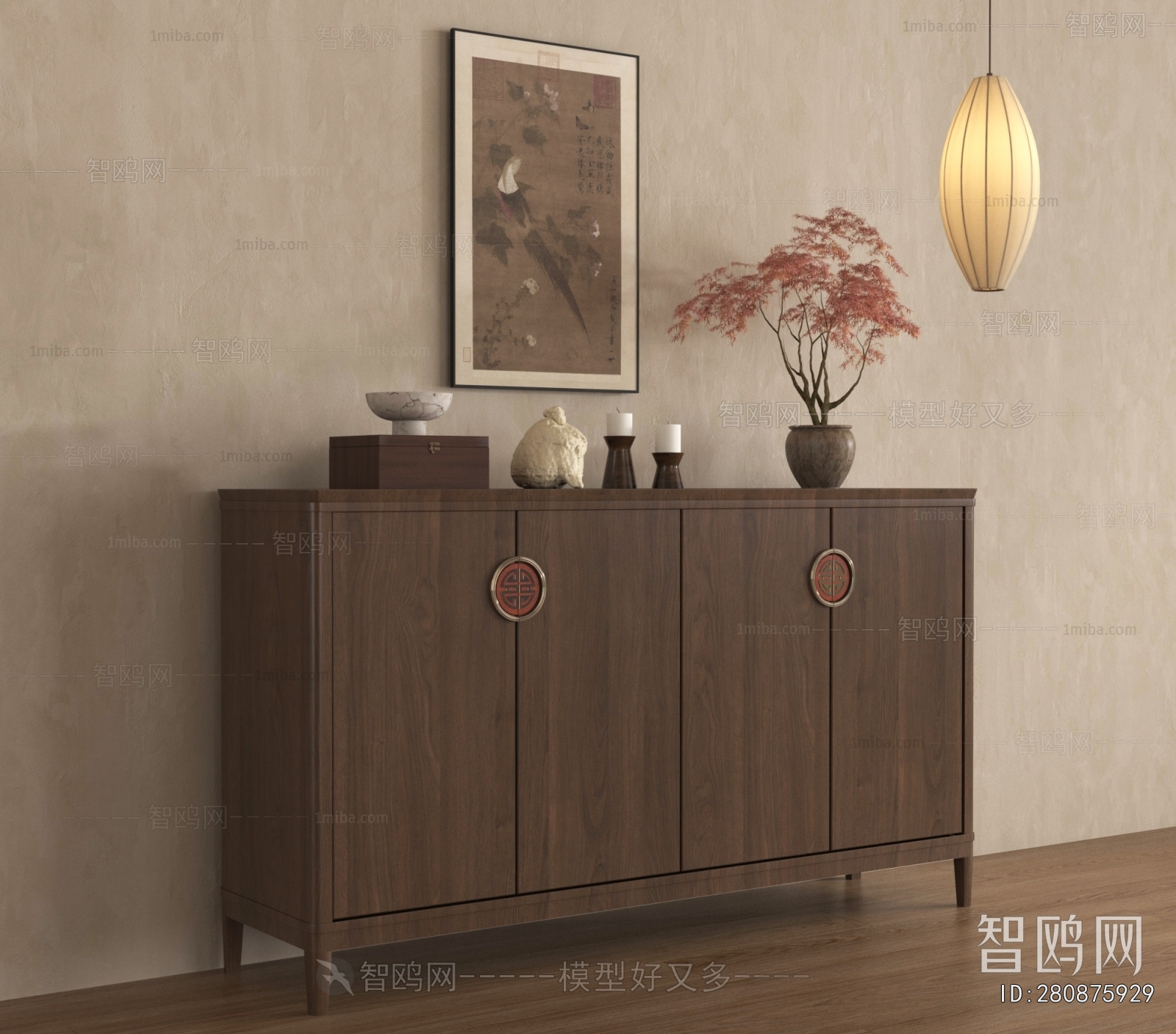 New Chinese Style Side Cabinet