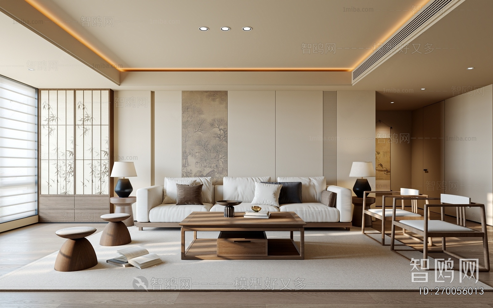 New Chinese Style A Living Room