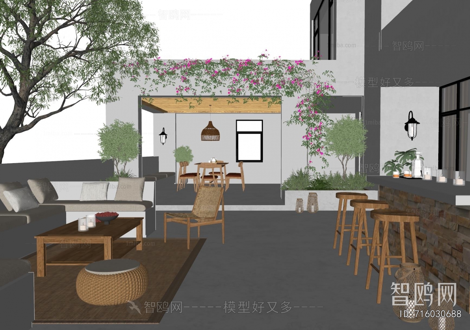 Modern Courtyard/landscape