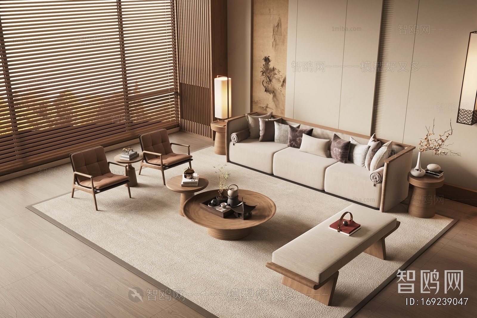 New Chinese Style Sofa Combination