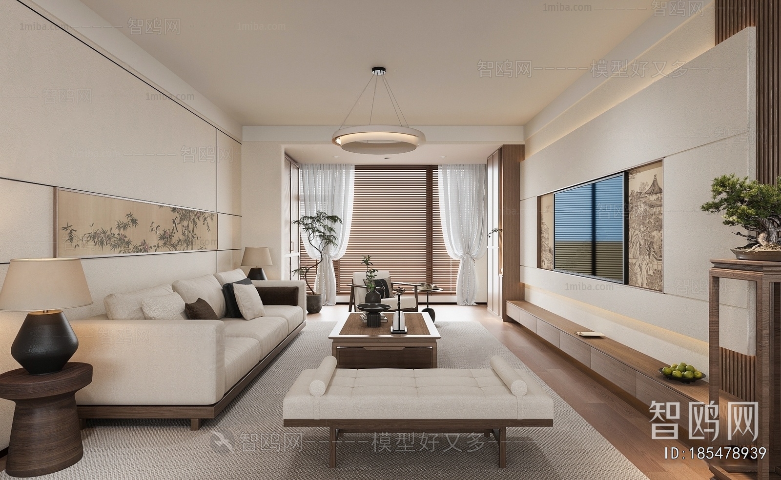 New Chinese Style A Living Room