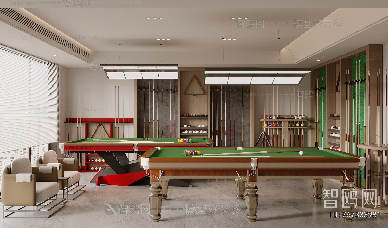 Modern Billiards Room