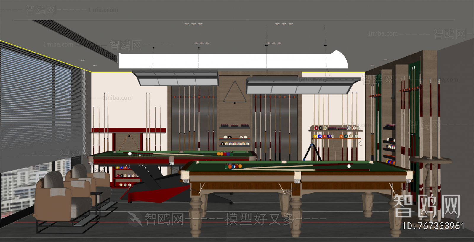 Modern Billiards Room