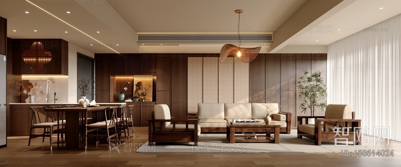 New Chinese Style A Living Room