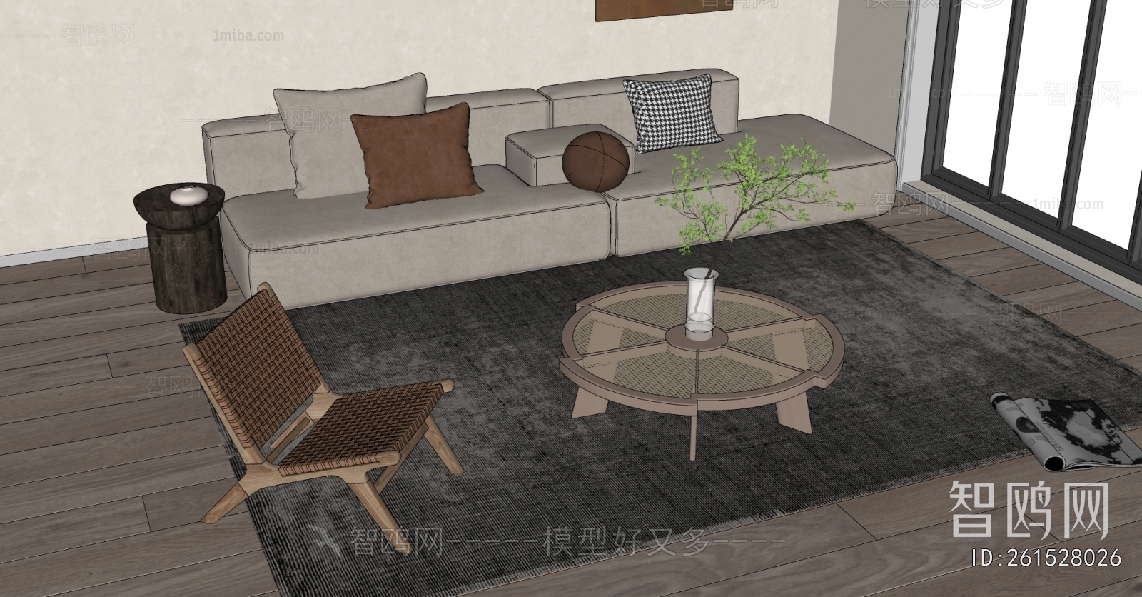 Wabi-sabi Style Sofa Combination