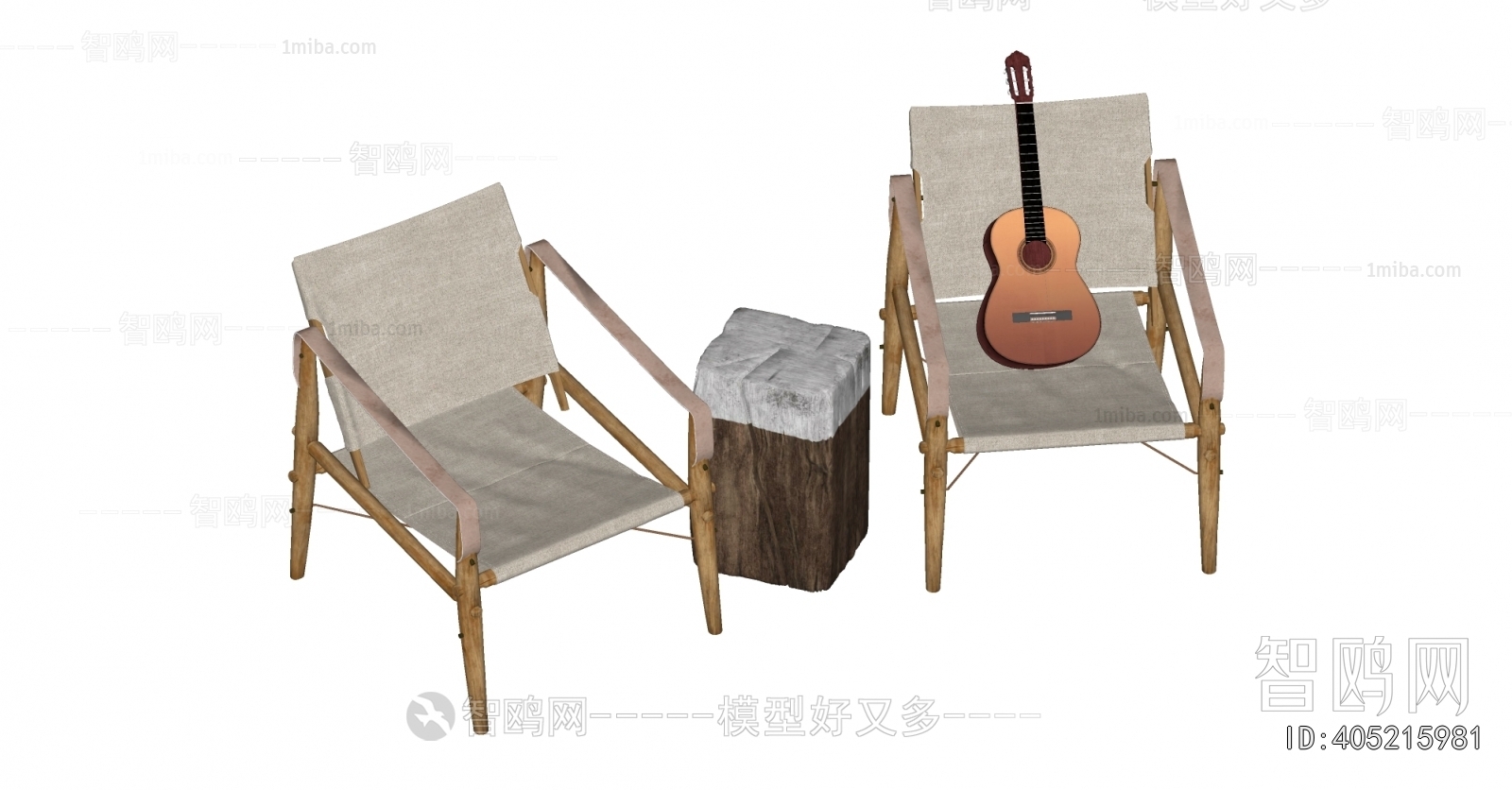 Wabi-sabi Style Lounge Chair