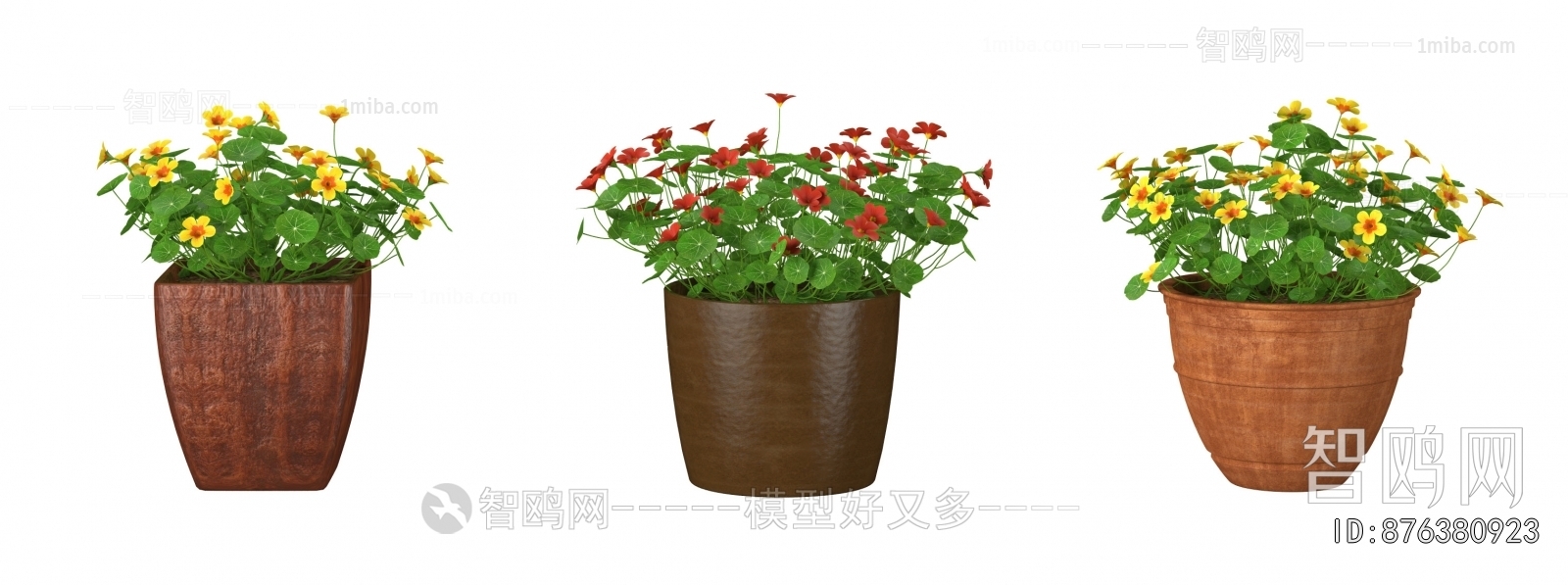 Modern Potted Green Plant