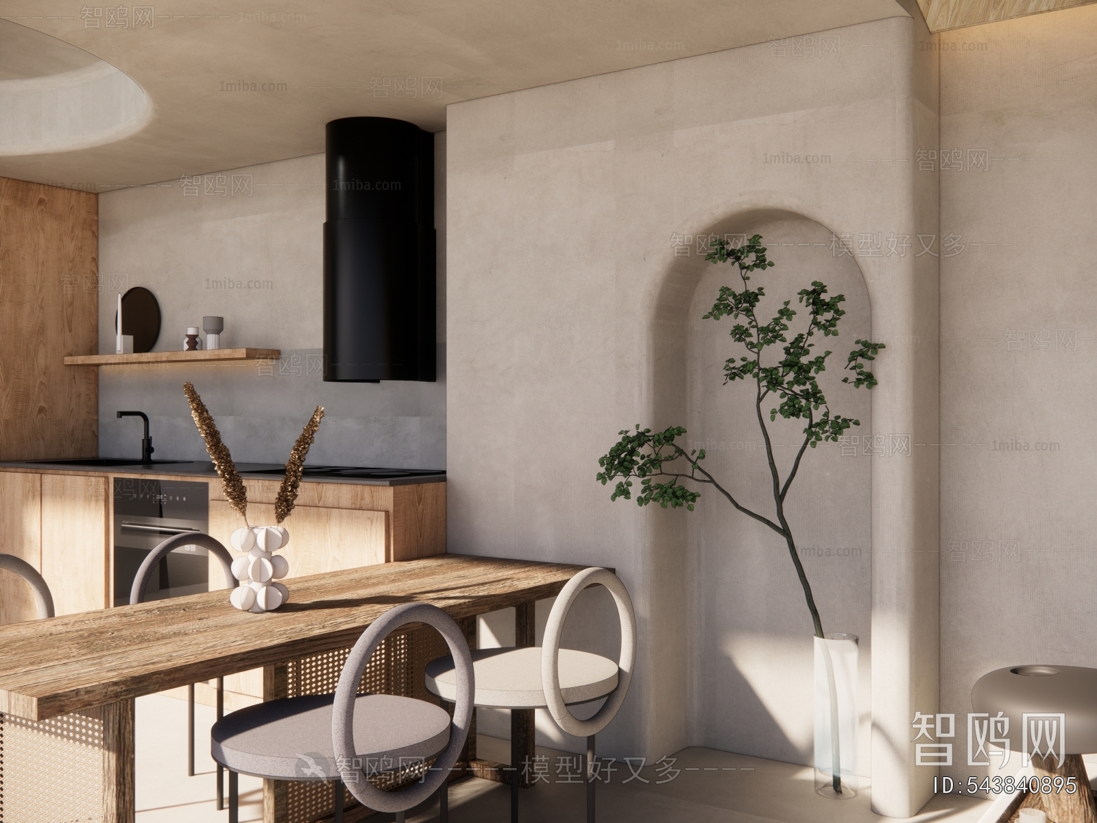 Wabi-sabi Style Dining Room