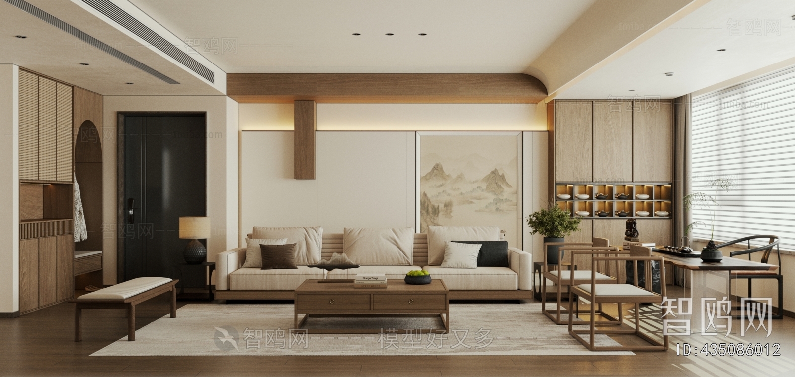 New Chinese Style A Living Room