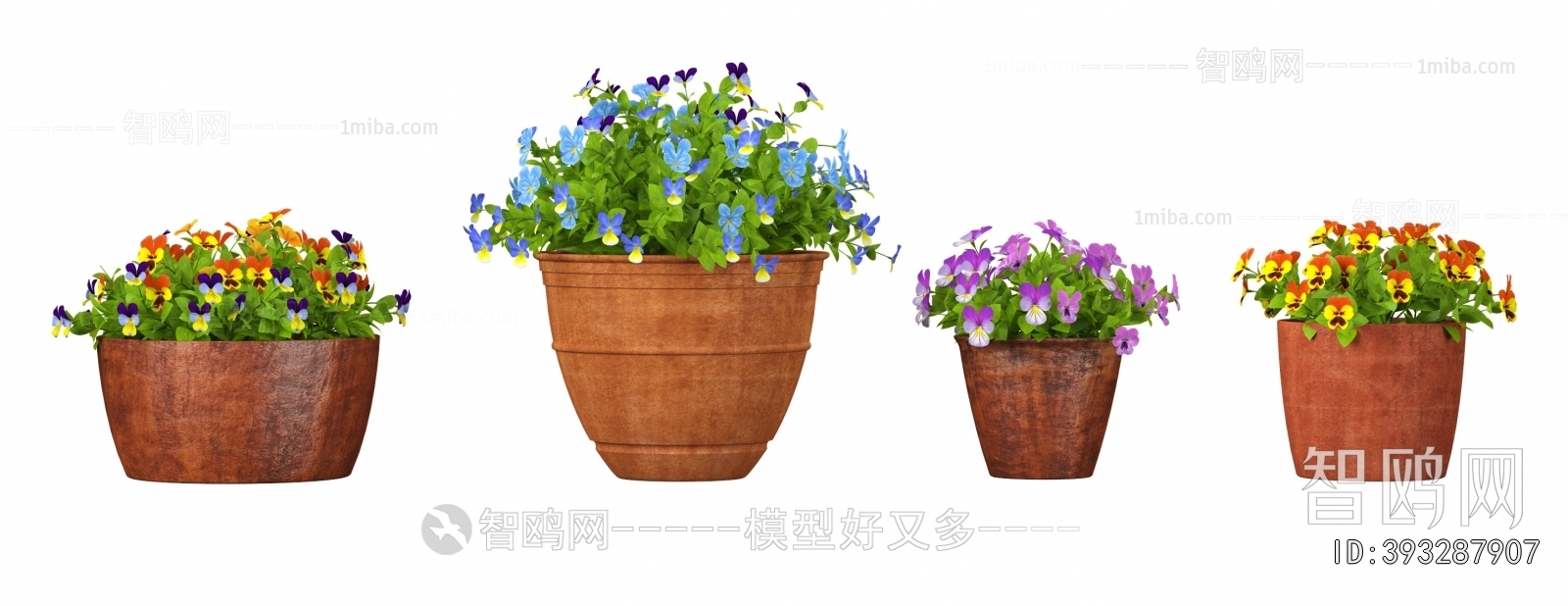 Modern Potted Green Plant