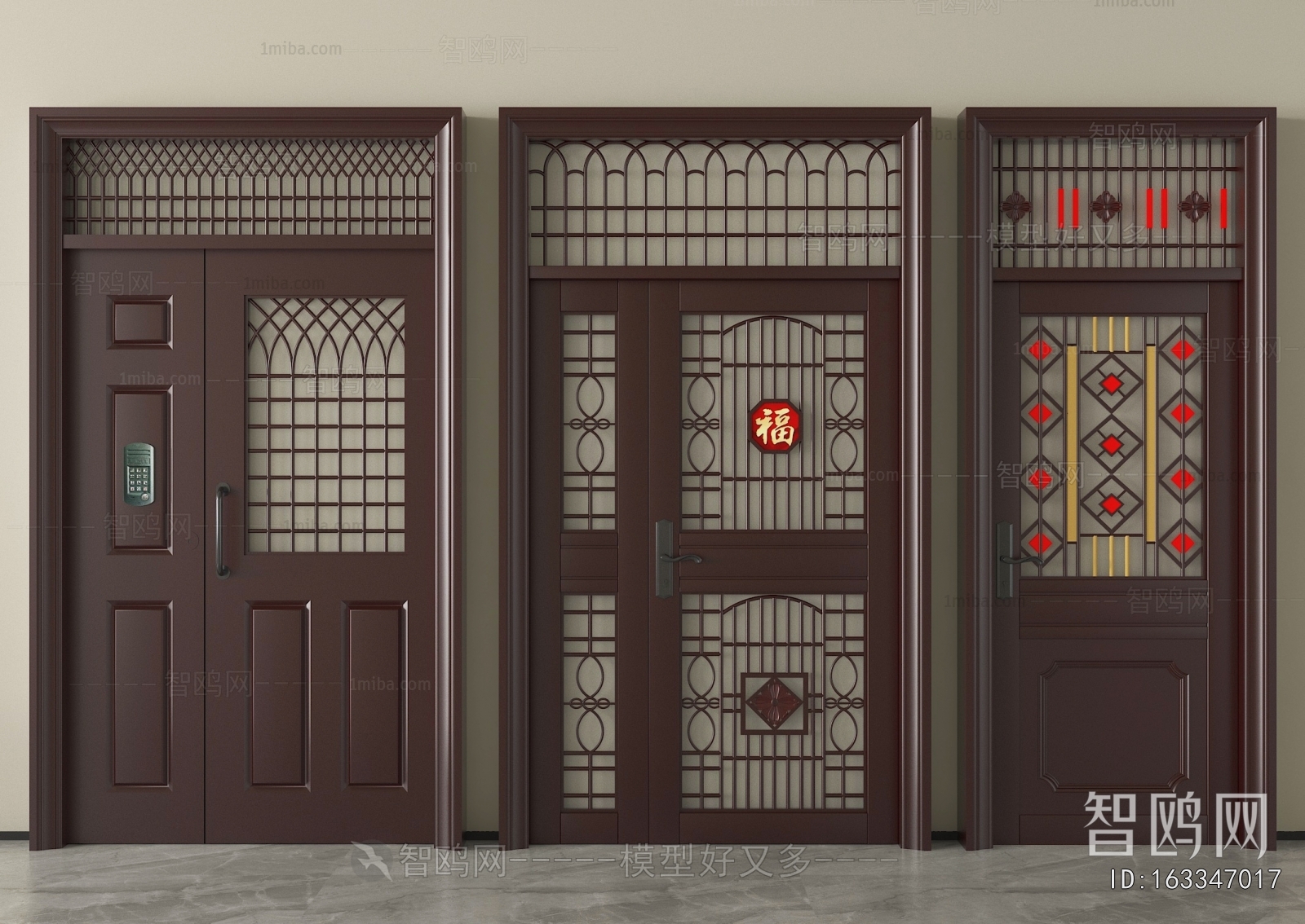 New Chinese Style Entrance Door