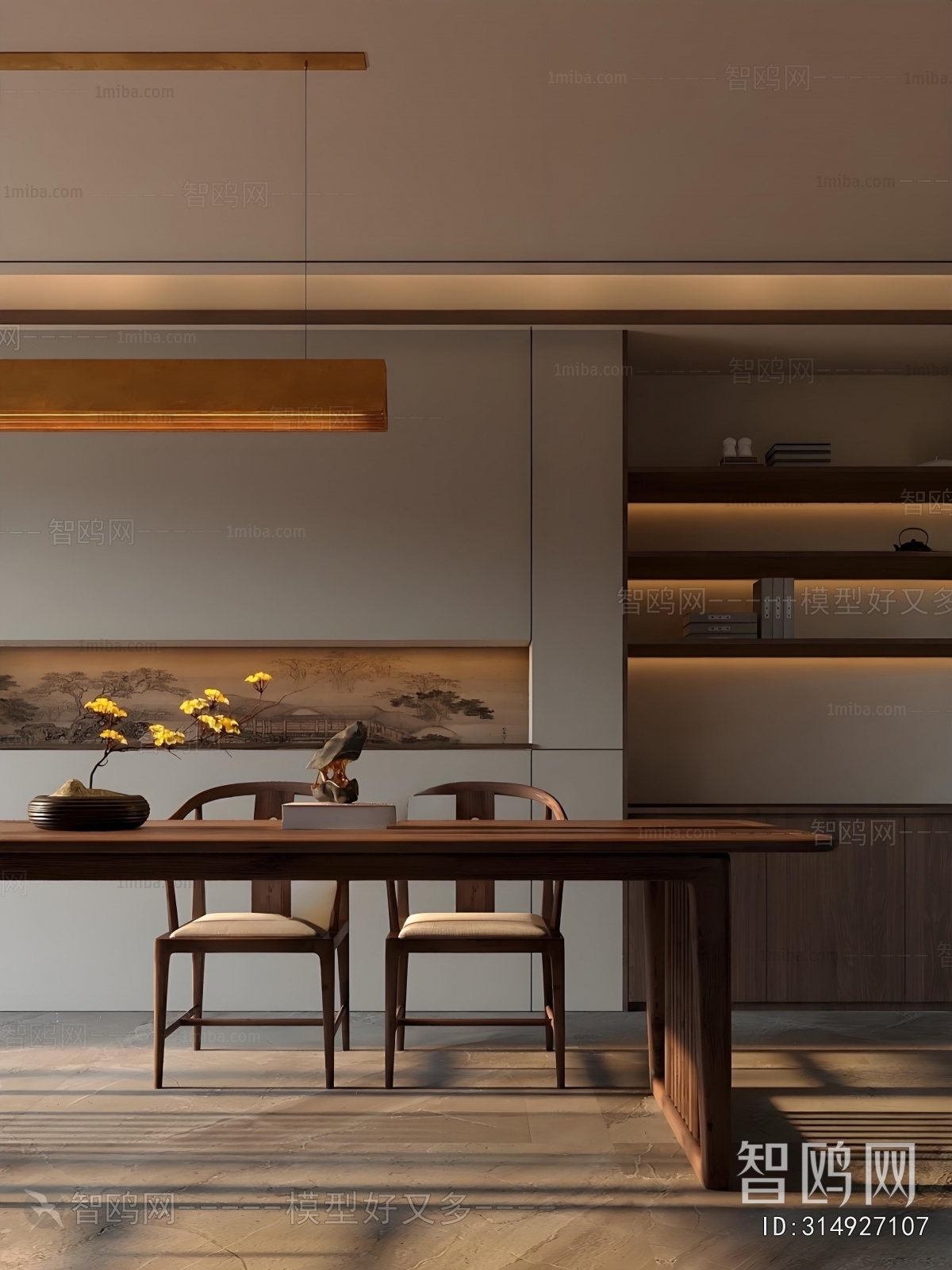 New Chinese Style Study Space