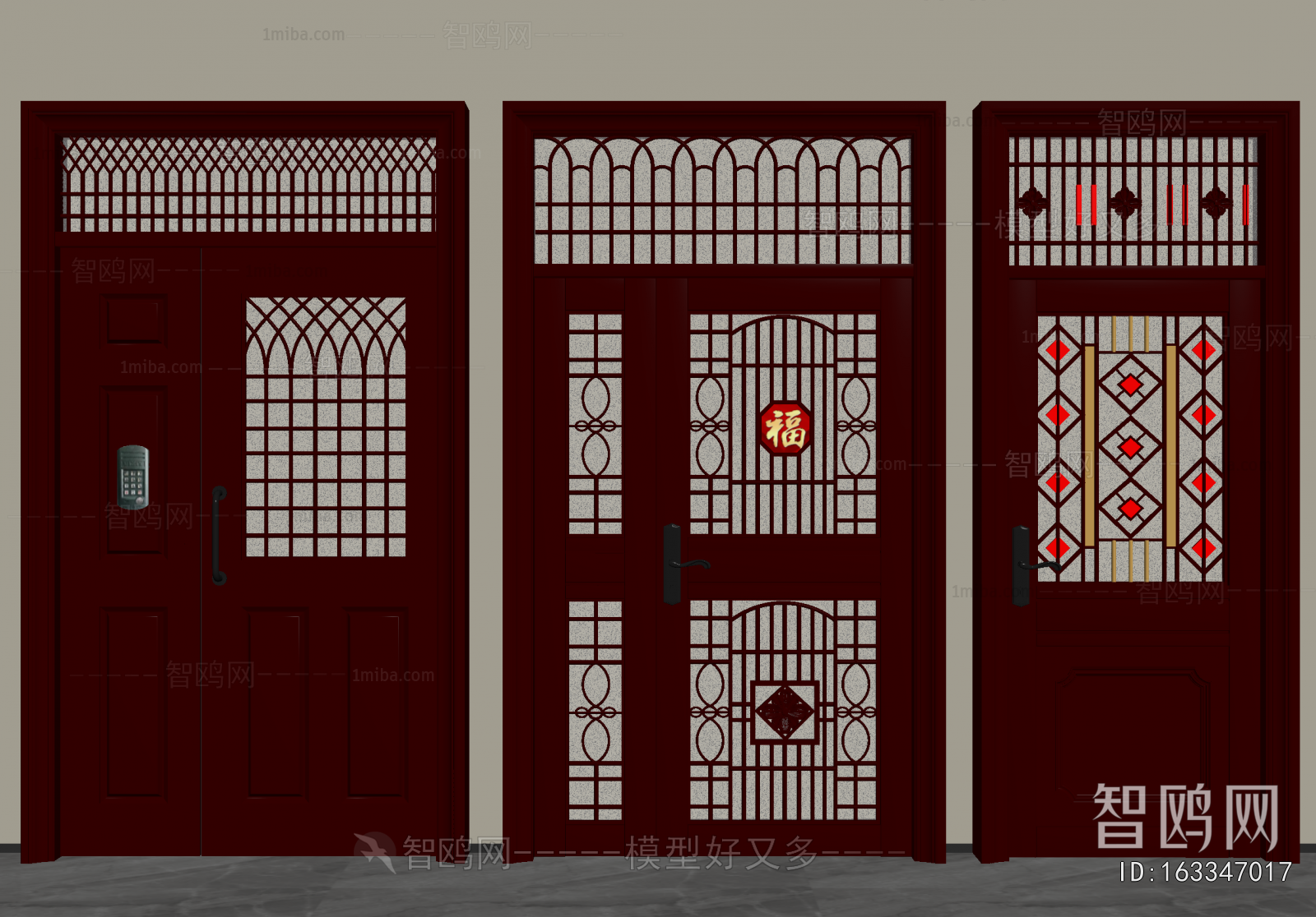 New Chinese Style Entrance Door