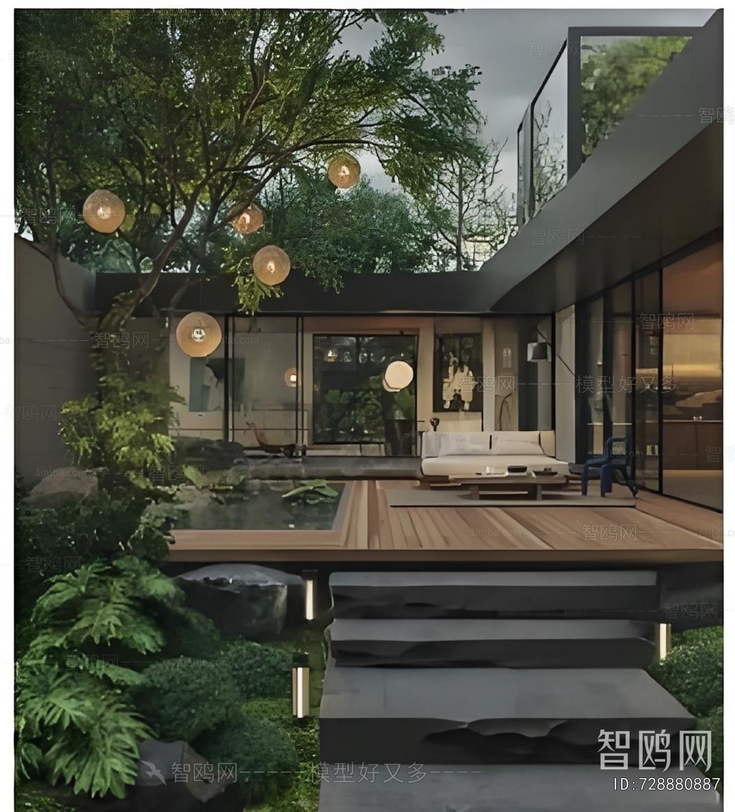 Modern Courtyard/landscape