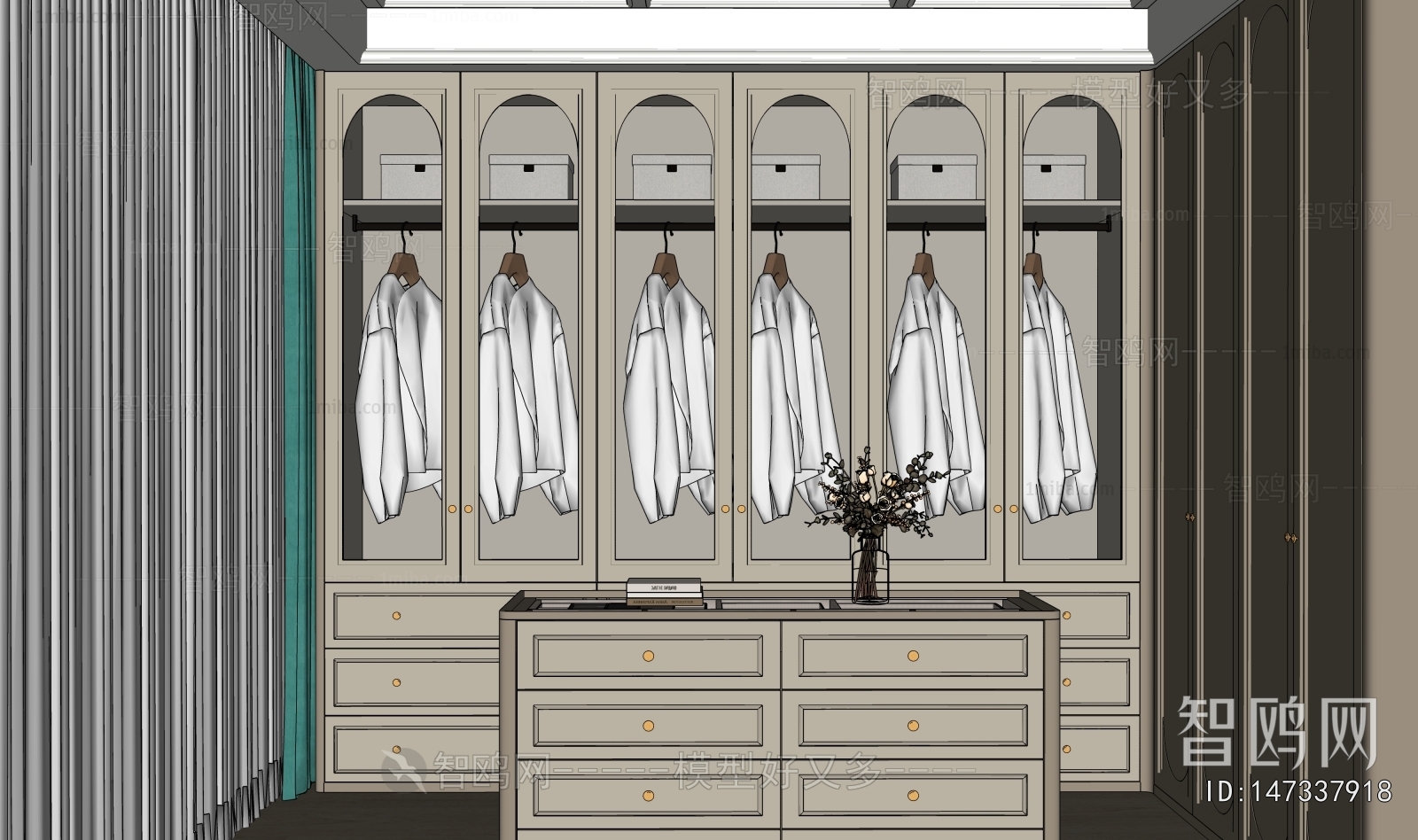 French Style Clothes Storage Area