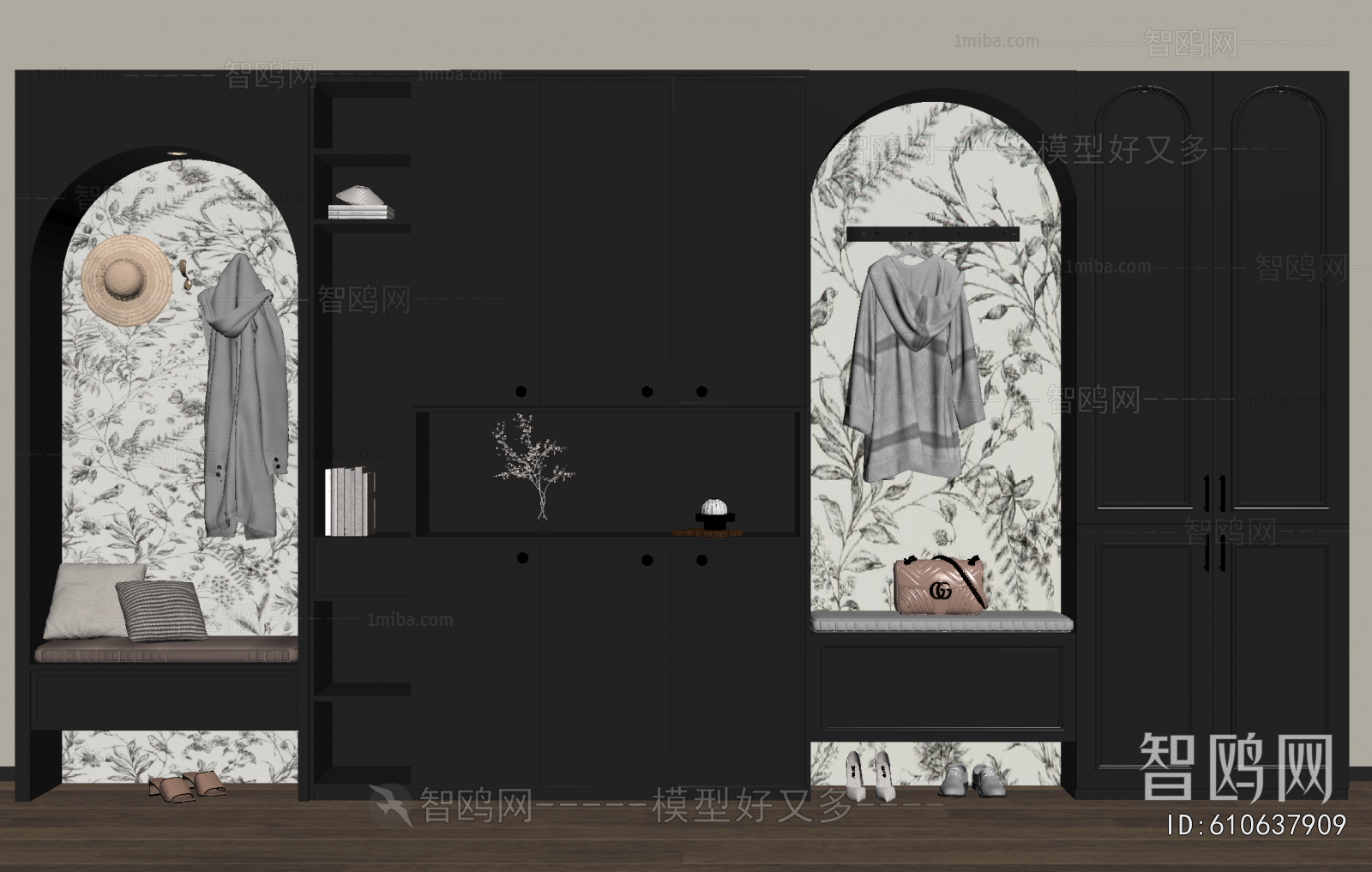 French Style Shoe Cabinet