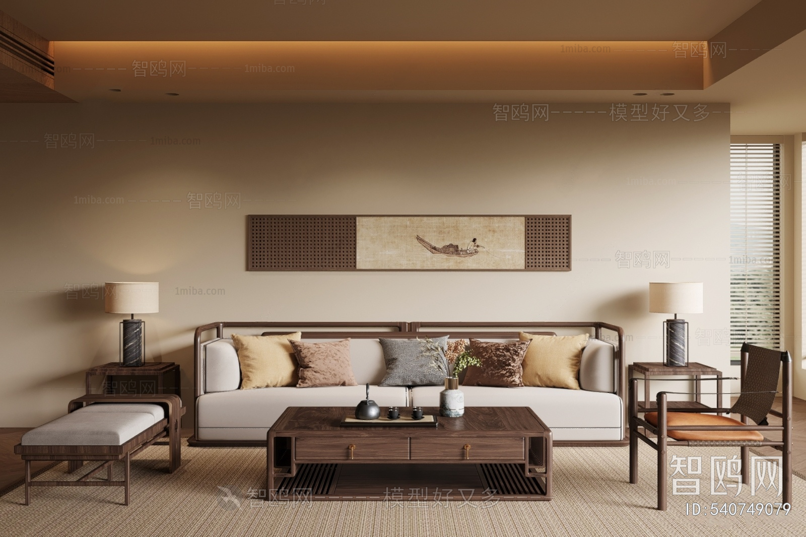 New Chinese Style A Living Room