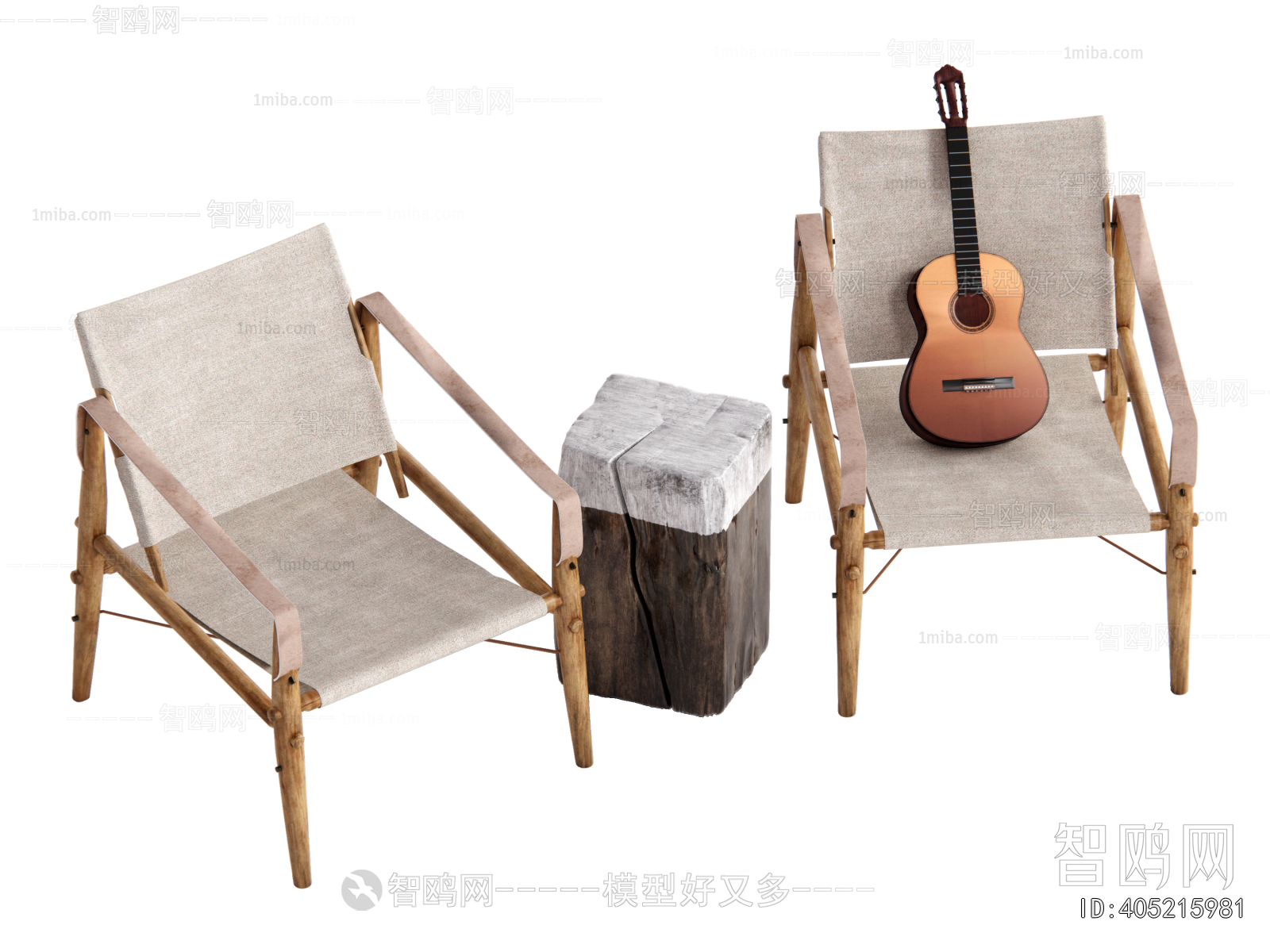Wabi-sabi Style Lounge Chair
