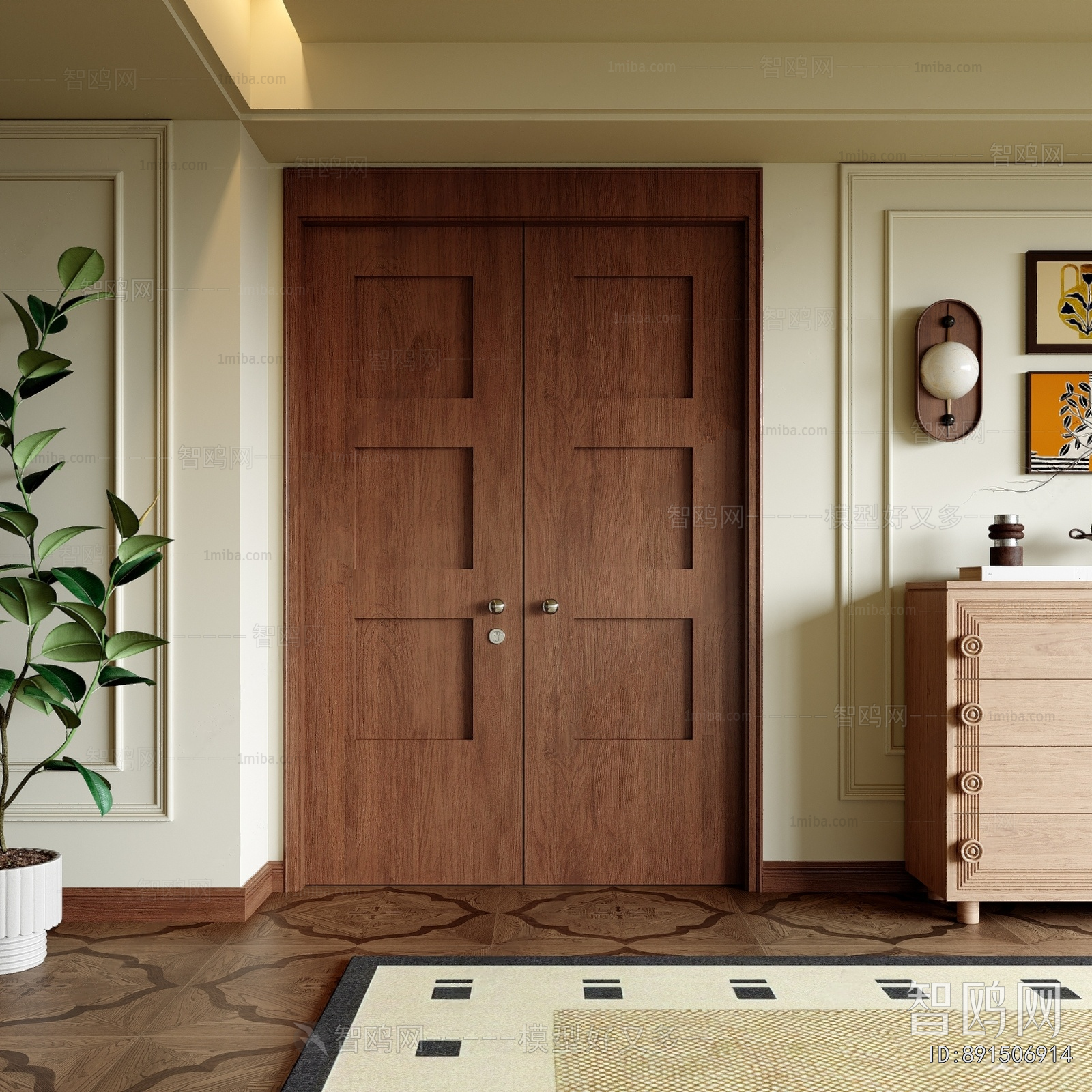 Modern Double Door
