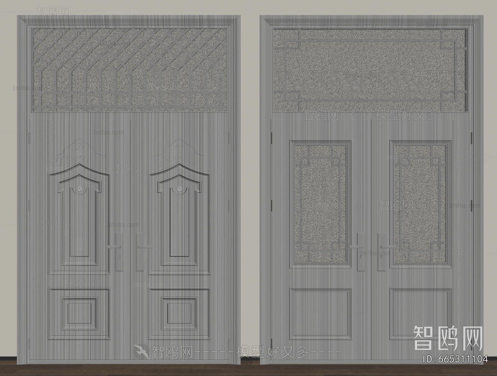 New Chinese Style Double Door