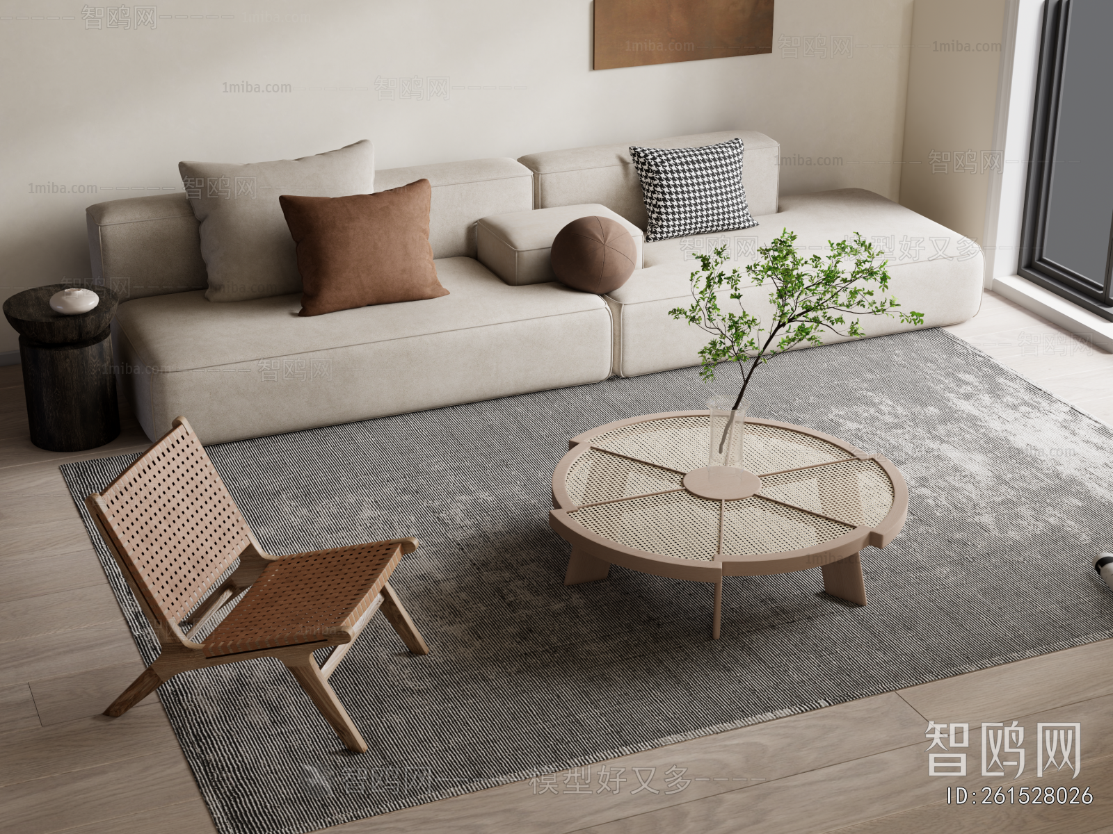 Wabi-sabi Style Sofa Combination