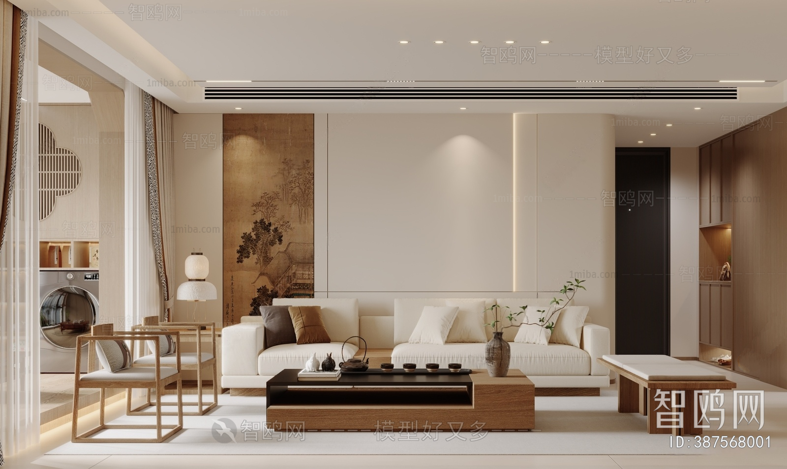 New Chinese Style A Living Room