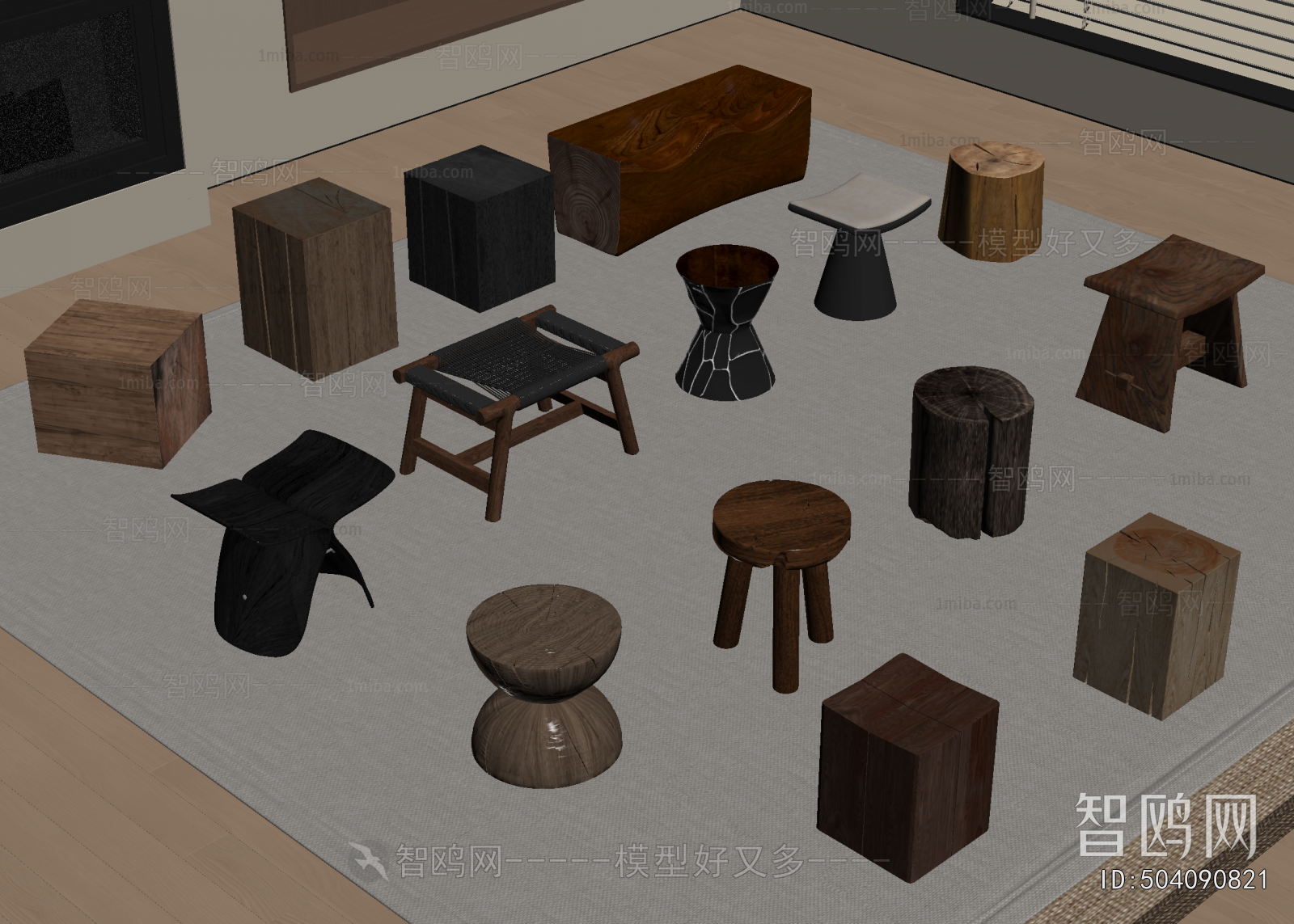 Wabi-sabi Style Stool