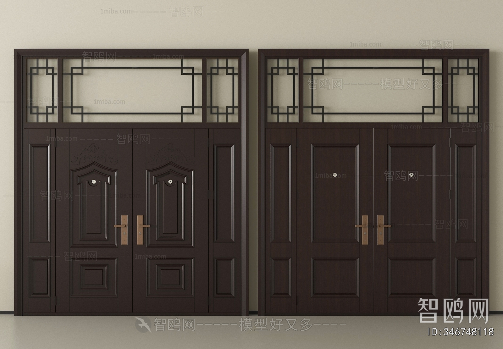 New Chinese Style Double Door