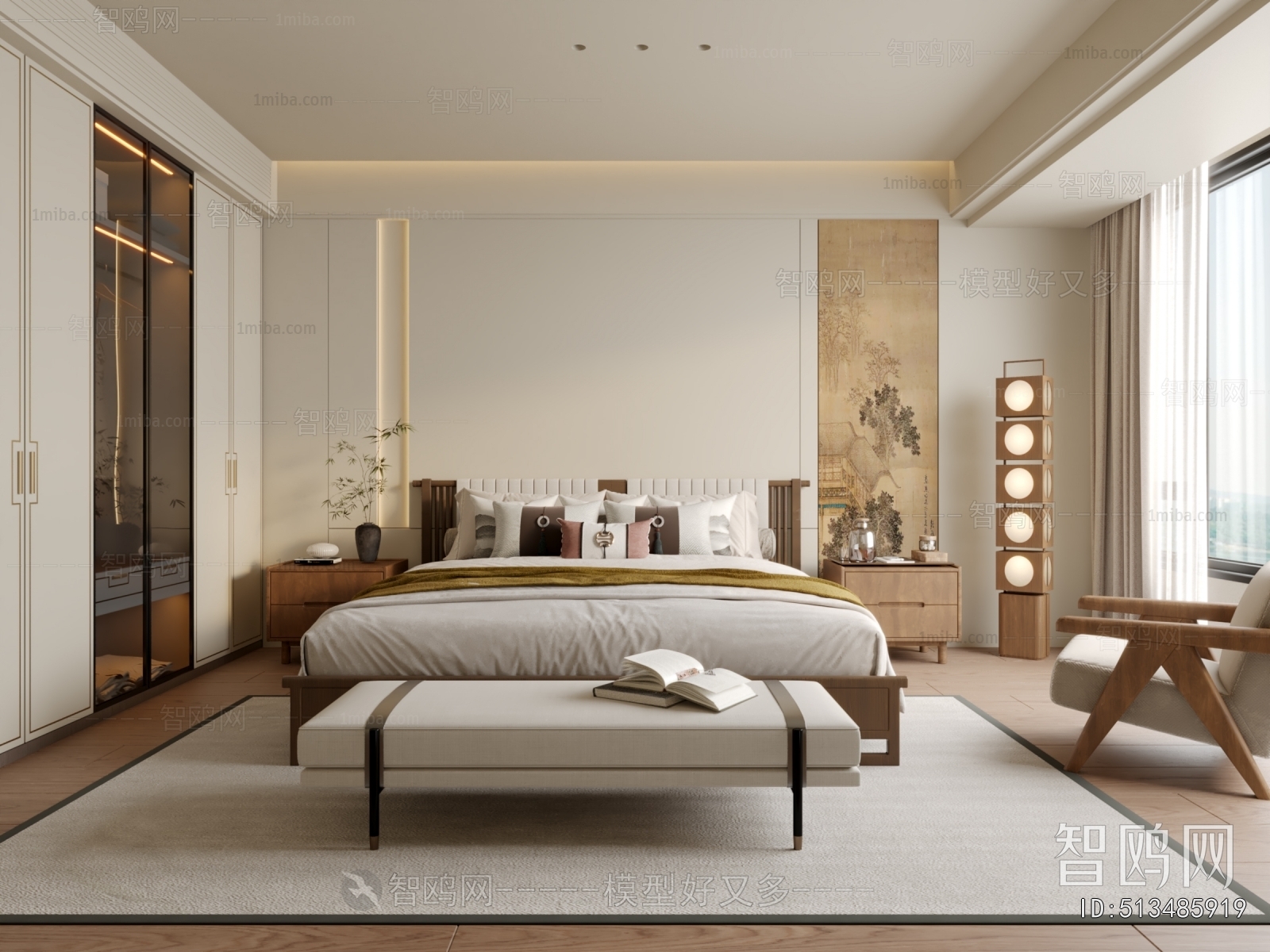 New Chinese Style Bedroom