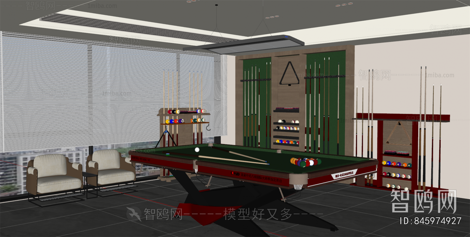 Modern Billiards Room