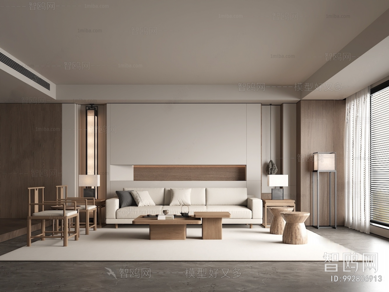 New Chinese Style A Living Room